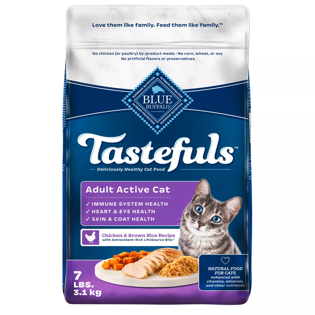Blue Buffalo Cat Dry Food - Tastefuls - Healthy Living Adult Active