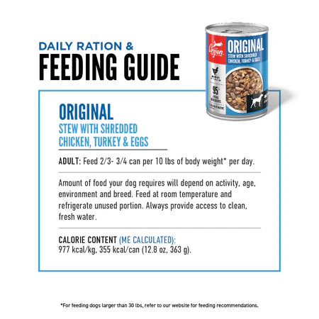 Orijen Dog Wet Food - Original Stew Recipe With Chicken, Turkey & Eggs
