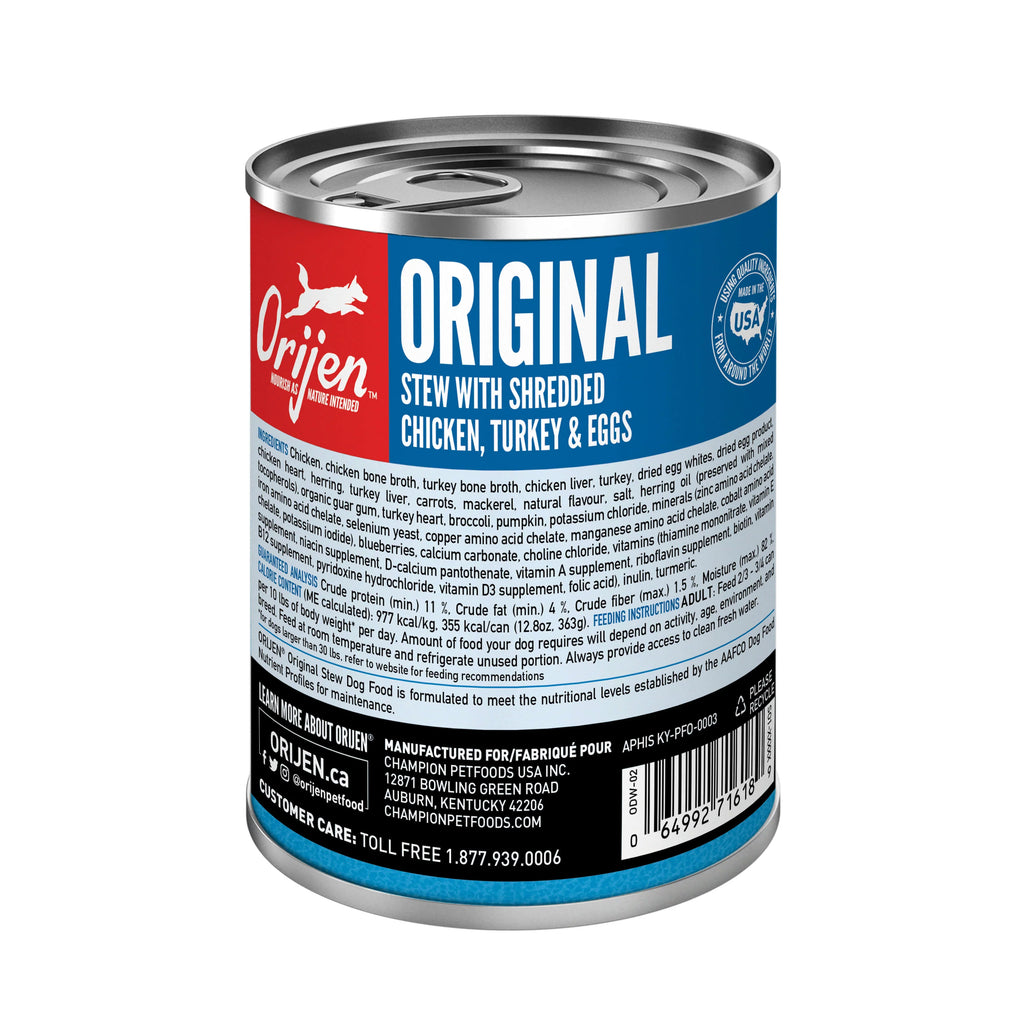 Orijen Dog Wet Food - Original Stew Recipe With Chicken, Turkey & Eggs