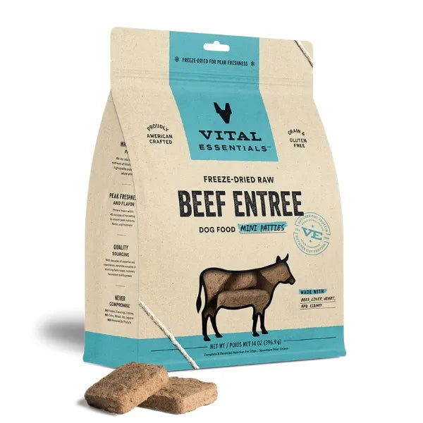 Vital Essentials Dog Freeze-Dried Raw Entrée - Patties