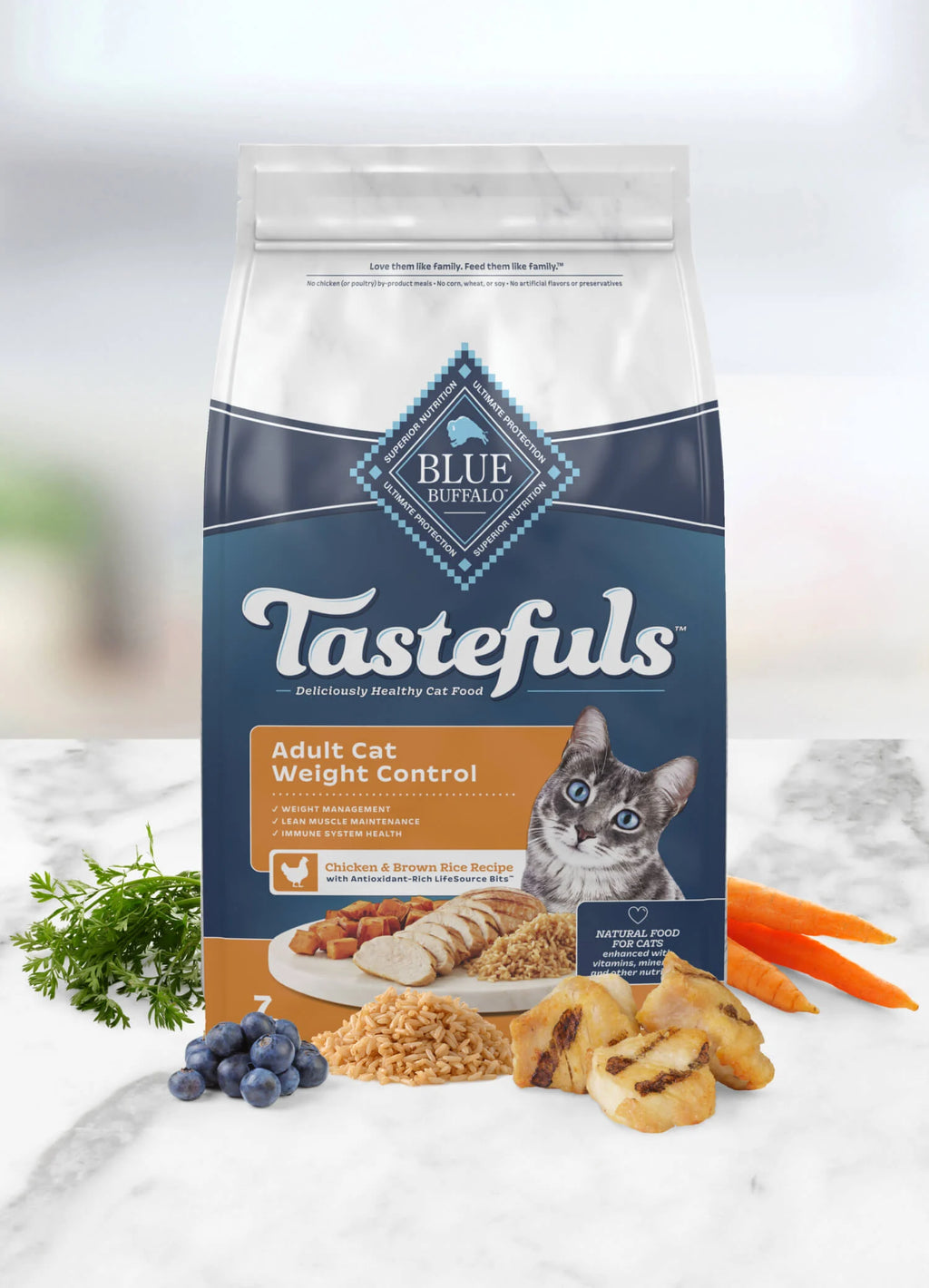 Blue Buffalo Cat Dry Food - Tastefuls - Weight Control