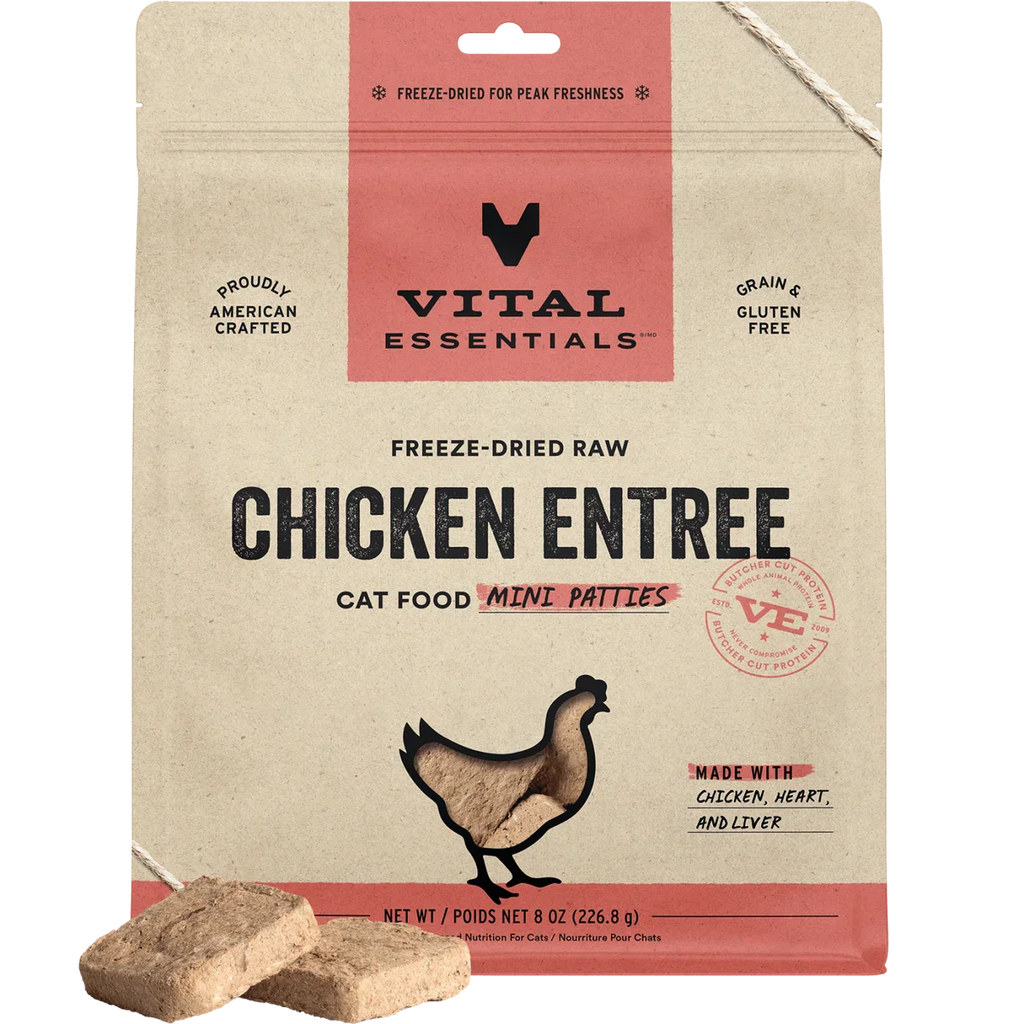 Vital Essentials Cat Freeze-Dried Raw Entrée - Mini Patties