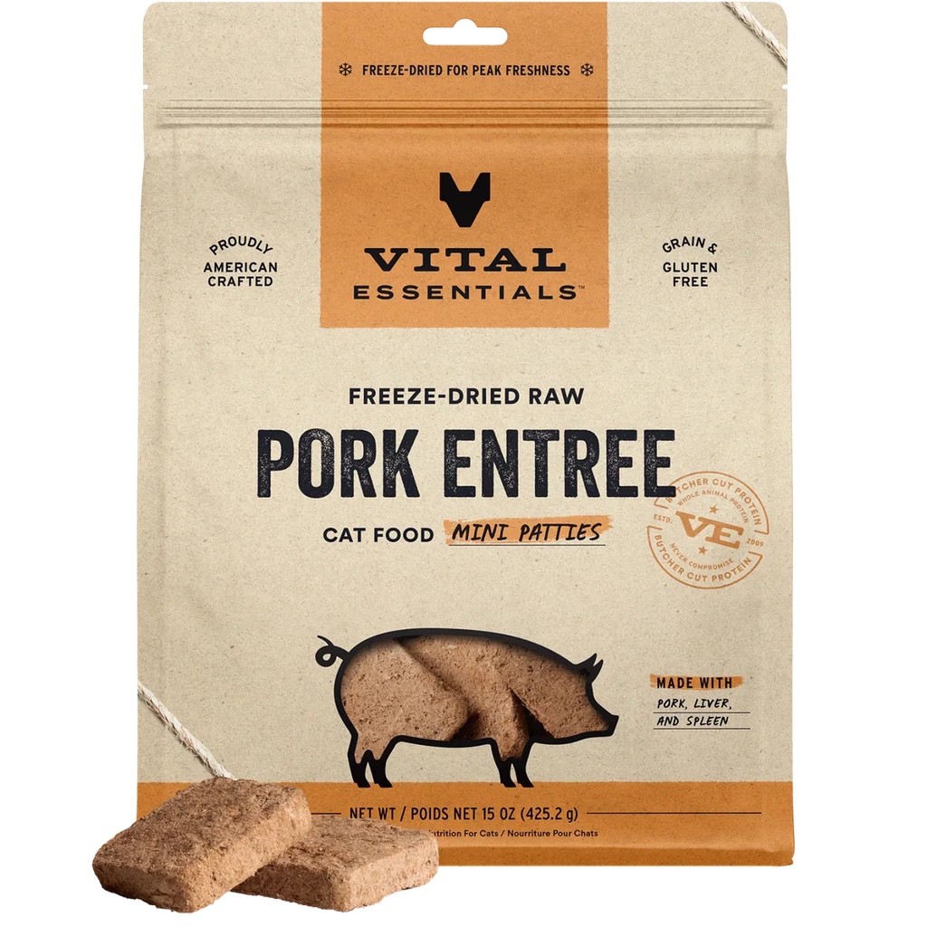 Vital Essentials Cat Freeze-Dried Raw Entrée - Mini Patties