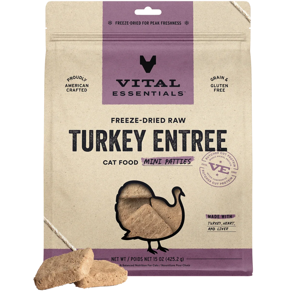 Vital Essentials Cat Freeze-Dried Raw Entrée - Mini Patties
