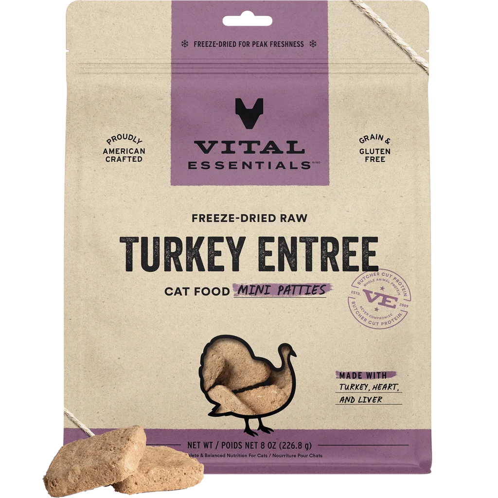 Vital Essentials Cat Freeze-Dried Raw Entrée - Mini Patties
