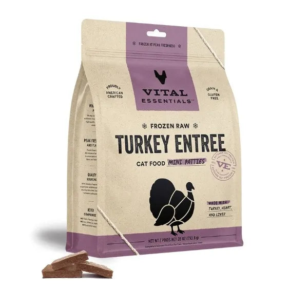 Vital Essentials Cat Frozen Raw Mini Patties Entrée